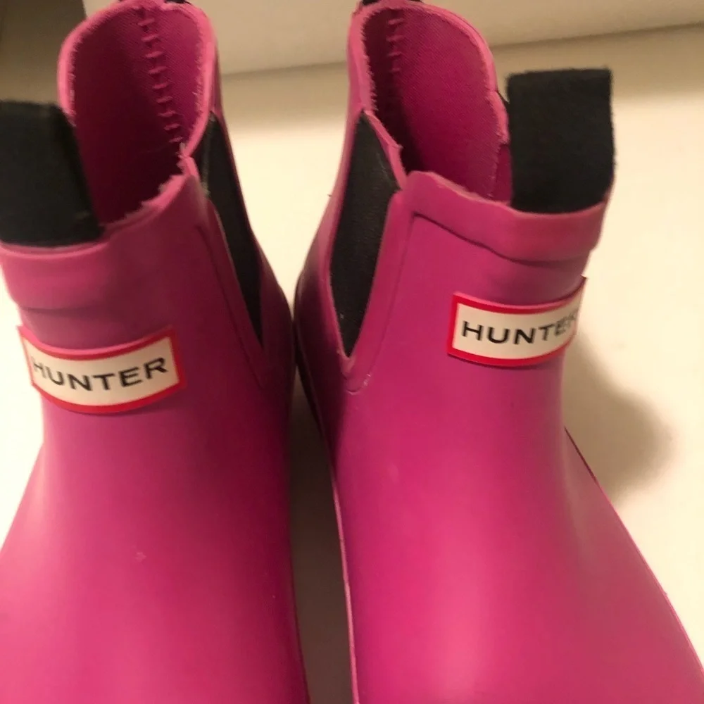Hunter half booties pink